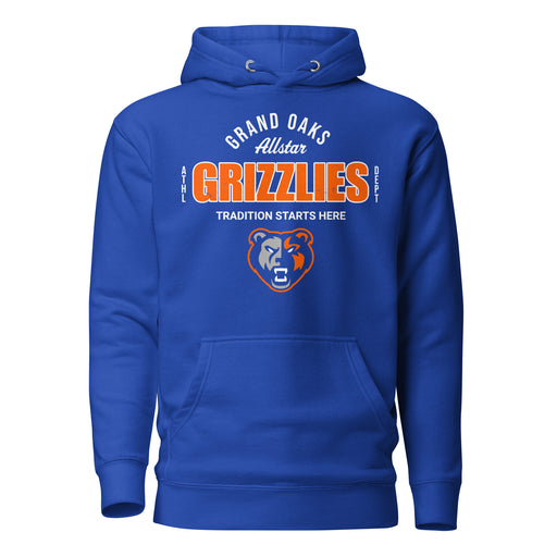 Grand Oaks High School Grizzlies Royal Blue Premium Unisex Hoodie 040