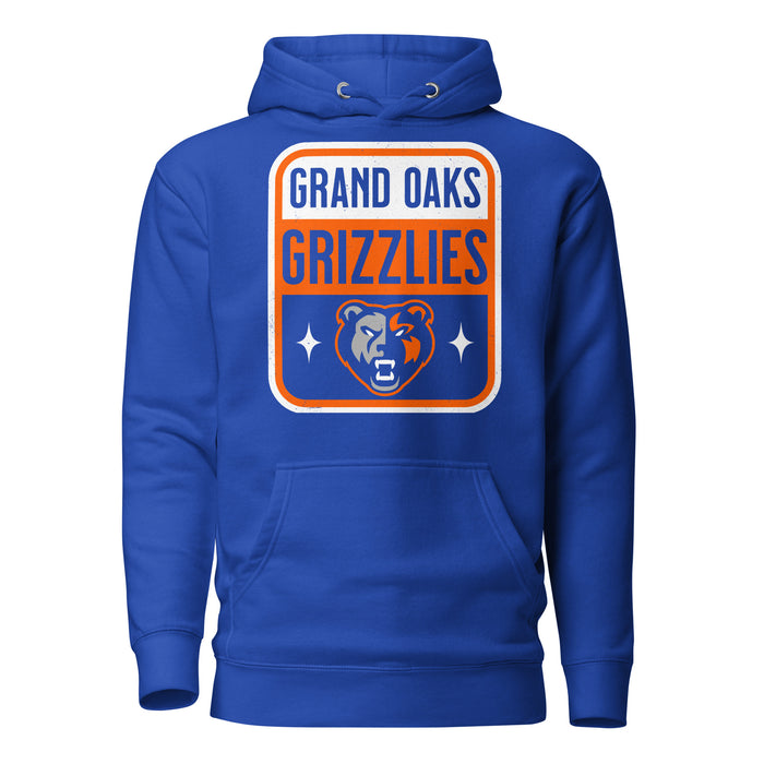 Grand Oaks High School Grizzlies Royal Blue Premium Unisex Hoodie 001