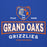 Close-up view of Grand Oaks High School Grizzlies Royal Blue Premium Unisex Hoodie 202