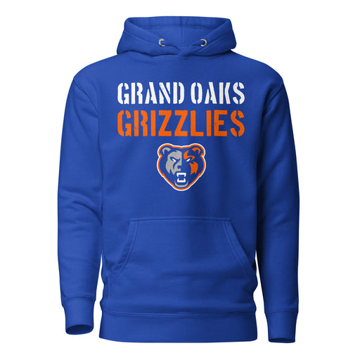 Grand Oaks High School Grizzlies Royal Blue Premium Unisex Hoodie 017