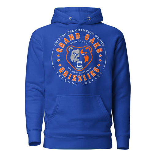 Grand Oaks High School Grizzlies Royal Blue Premium Unisex Hoodie 214