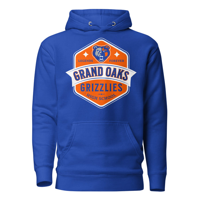 Grand Oaks High School Grizzlies Royal Blue Premium Unisex Hoodie 209