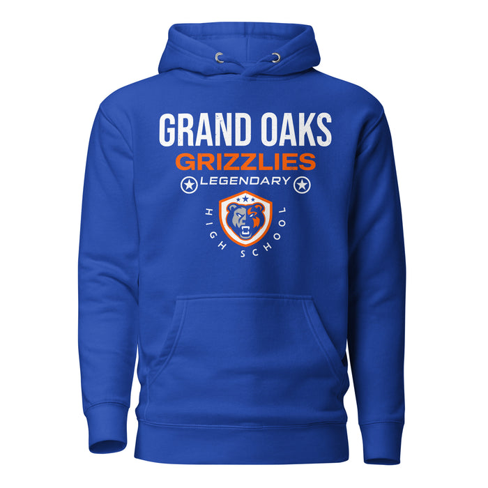 Grand Oaks High School Grizzlies Royal Blue Premium Unisex Hoodie 003