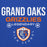 Close-up view of Grand Oaks High School Grizzlies Royal Blue Premium Unisex Hoodie 003