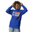 Woman wearing Grand Oaks High School Grizzlies Royal Blue Premium Unisex Hoodie 098