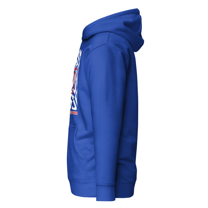 Side view of Duncanville High School Panthers Royal Blue Premium Hoodie 236