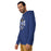 Man wearing a Klein High School Bearkats Premium Royal Unisex Hoodie 201