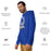 Man wearing Dekaney High School Wildcats Royal Blue Premium Unisex Hoodie 202