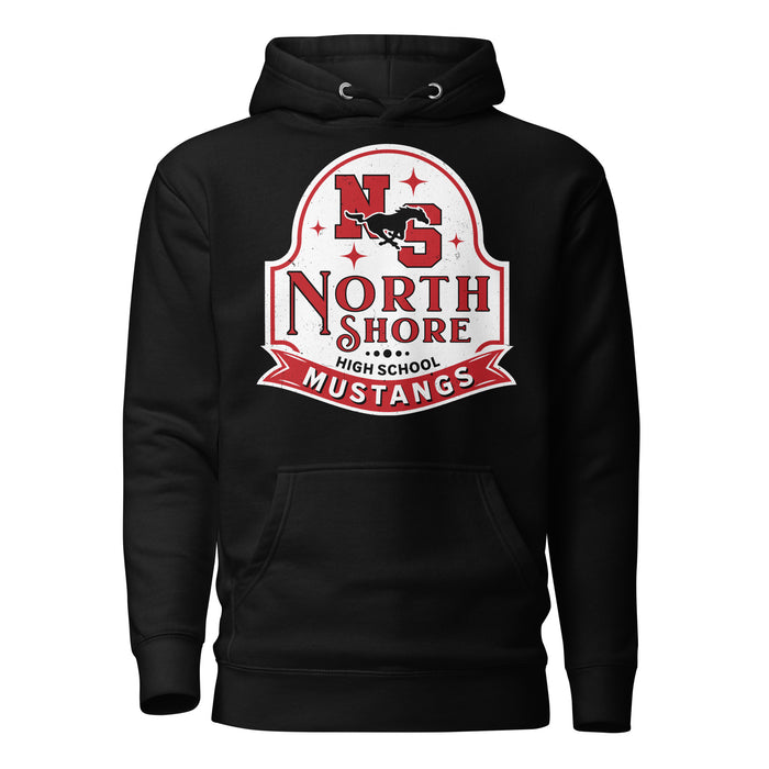 North Shore High School Mustangs Black Premium Unisex Hoodie 219