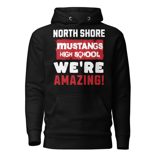 North Shore High School Mustangs Black Premium Unisex Hoodie 231
