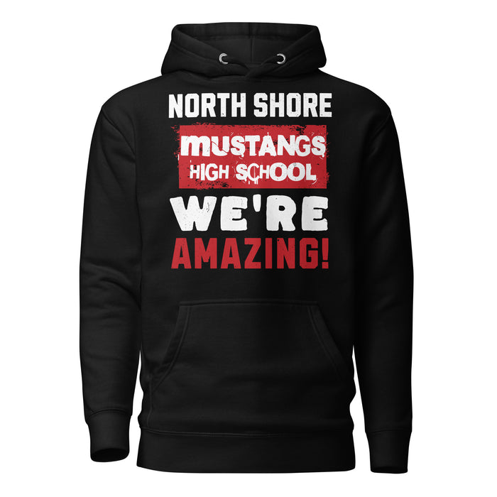 North Shore High School Mustangs Black Premium Unisex Hoodie 231
