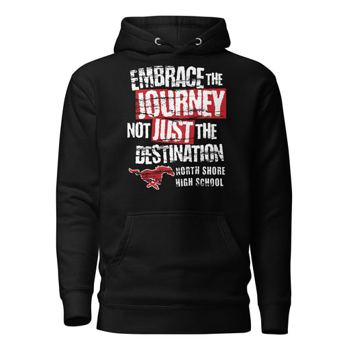 North Shore High School Mustangs Black Premium Unisex Hoodie 232