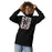 Woman wearing North Shore High School Mustangs Black Premium Unisex Hoodie 236