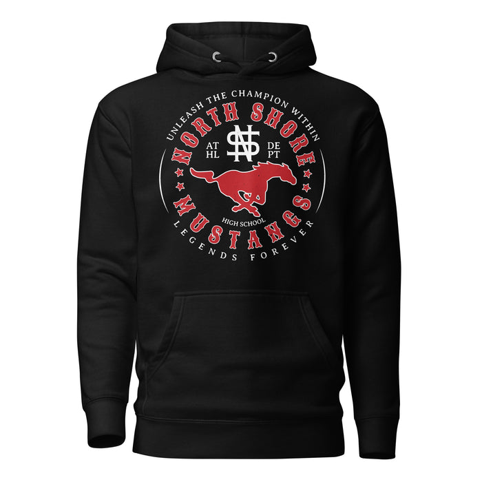 North Shore High School Mustangs Black Premium Unisex Hoodie 214