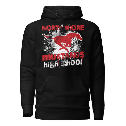 North Shore High School Mustangs Black Premium Unisex Hoodie 205