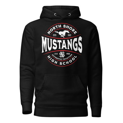 North Shore High School Mustangs Black Premium Unisex Hoodie 218