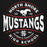 Close-up view of North Shore High School Mustangs Black Premium Unisex Hoodie 218