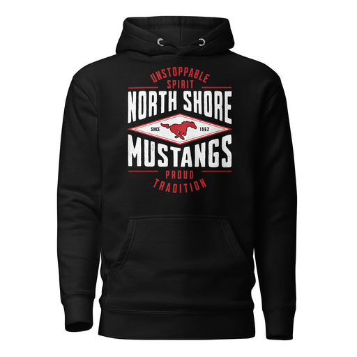 North Shore High School Mustangs Black Premium Unisex Hoodie 210