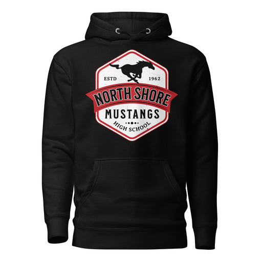 North Shore High School Mustangs Black Premium Unisex Hoodie 209