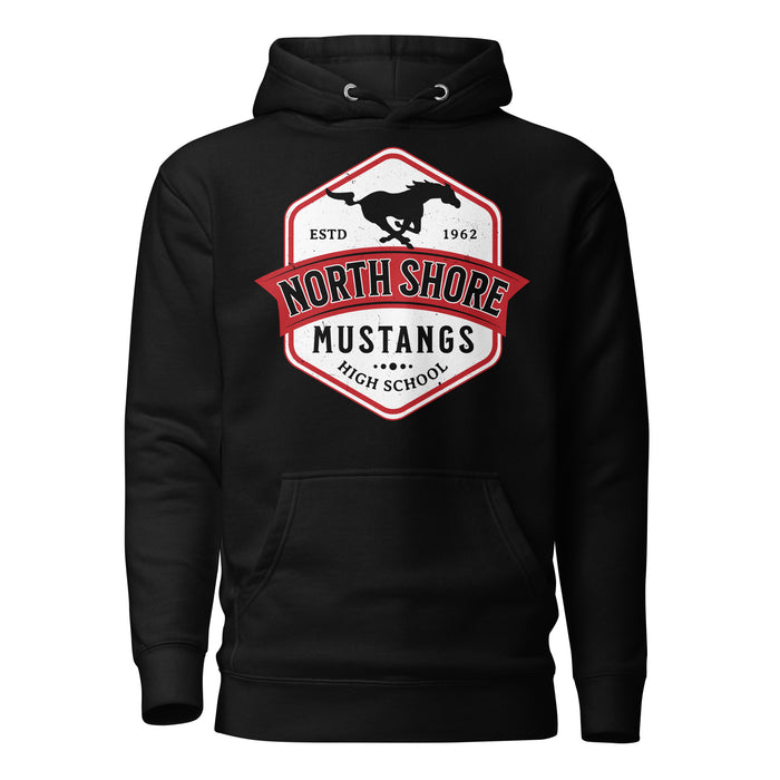 North Shore High School Mustangs Black Premium Unisex Hoodie 209