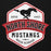 Close-up view of North Shore High School Mustangs Black Premium Unisex Hoodie 209