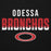 Close-up view of Odessa High School Bronchos Black Premium Unisex Hoodie 024