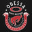 Close-up view of Odessa High School Bronchos Black Premium Unisex Hoodie 229