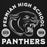 Permian High School Panthers logo with panther head and text on a black background - premium hoodie design 208