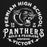 Permian High School Panther logo with panther illustration and text on a black background - premium hoodie design 206
