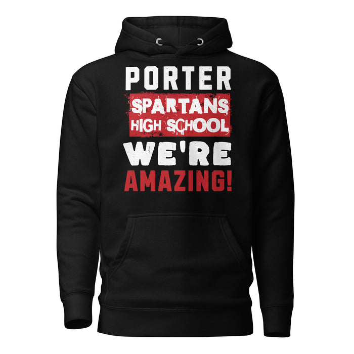 Porter High School Spartans Black Premium Unisex Hoodie 231