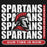 Porter High School Spartans logo with text on a black background -premium hoodie design 235