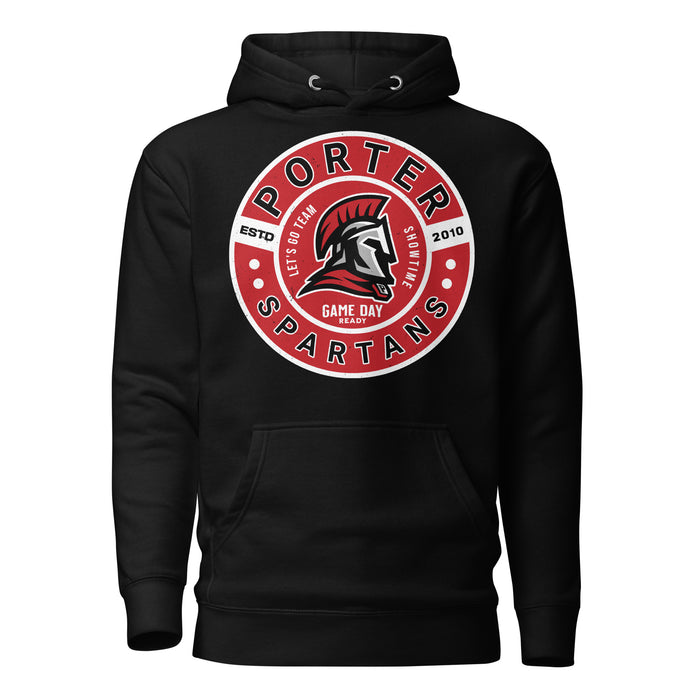 Porter High School Spartans Black Premium Unisex Hoodie 239