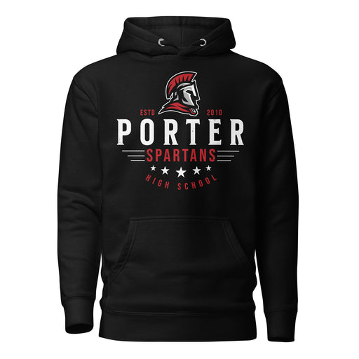 Porter High School Spartans Black Premium Unisex Hoodie 217