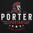 Porter Spartans high school logo with a Spartan helmet on a black background - premium hoodie design 217