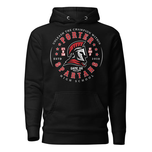 Porter High School Spartans Black Premium Unisex Hoodie 214