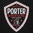 Close-up view of Porter High School Spartans Black Premium Unisex Hoodie 225