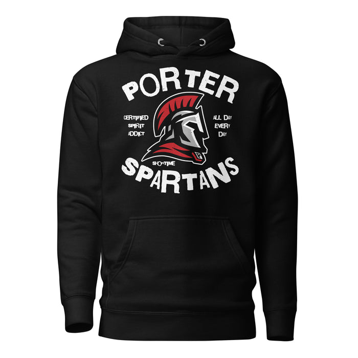 Porter High School Spartans Black Premium Unisex Hoodie 228