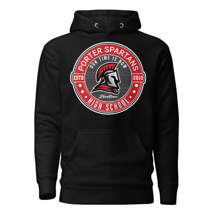 Porter High School Spartans Black Premium Unisex Hoodie 224