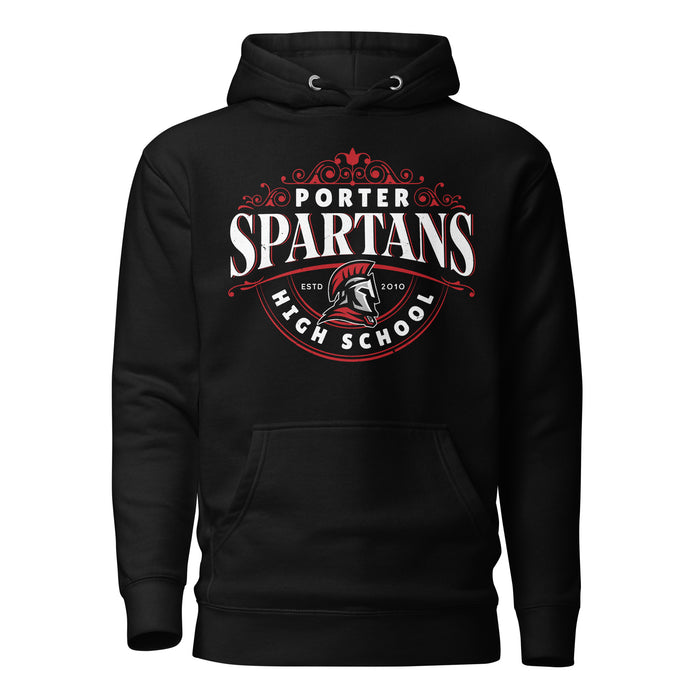 Porter High School Spartans Black Premium Unisex Hoodie 211