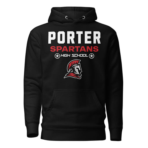 Porter High School Spartans Black Premium Unisex Hoodie 003
