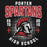 Close-up view of Porter High School Spartans Black Premium Unisex Hoodie 204