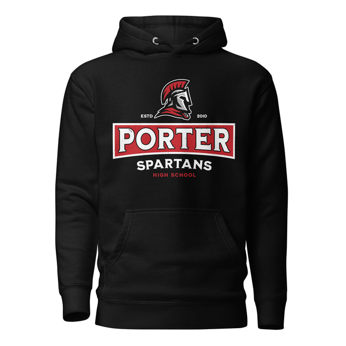 Porter High School Spartans Black Premium Unisex Hoodie 202