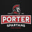 Close-up view of Porter High School Spartans Black Premium Unisex Hoodie 202