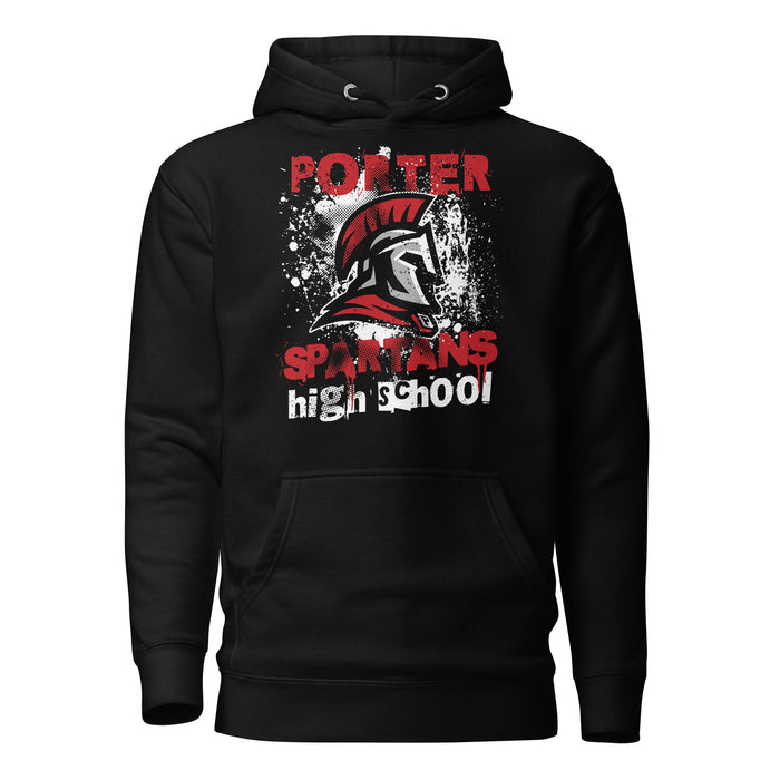 Porter High School Spartans Black Premium Unisex Hoodie 205