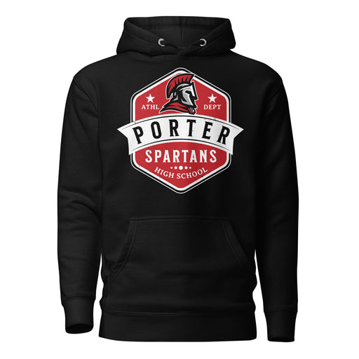 Porter High School Spartans Black Premium Unisex Hoodie 209