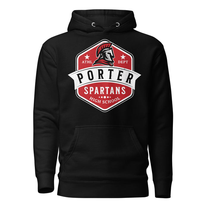 Porter High School Spartans Black Premium Unisex Hoodie 209