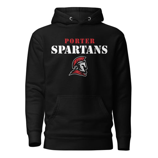 Porter High School Spartans Black Premium Unisex Hoodie 017