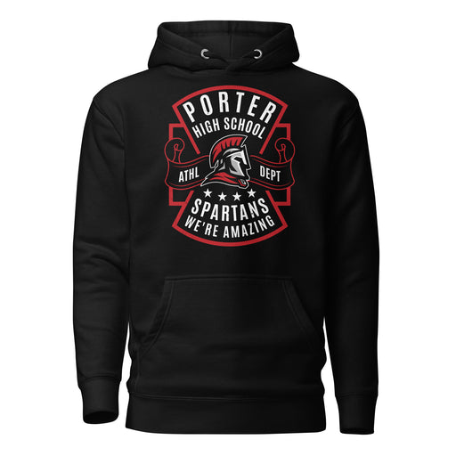 Porter High School Spartans Black Premium Unisex Hoodie 207