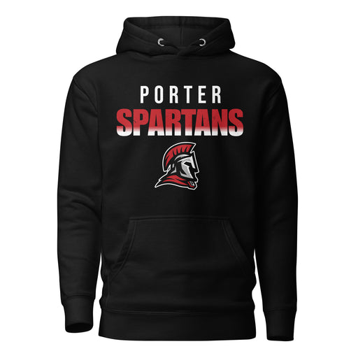 Porter High School Spartans Black Premium Unisex Hoodie 024