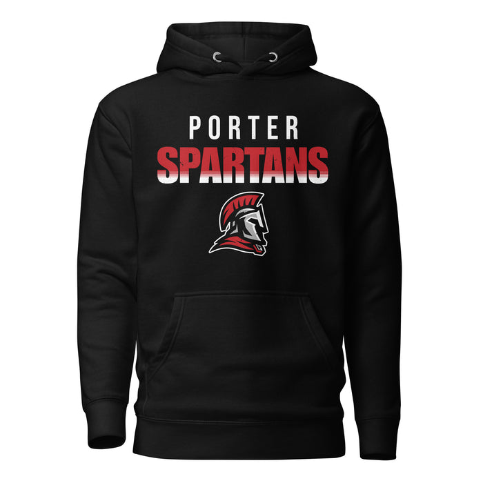 Porter High School Spartans Black Premium Unisex Hoodie 024